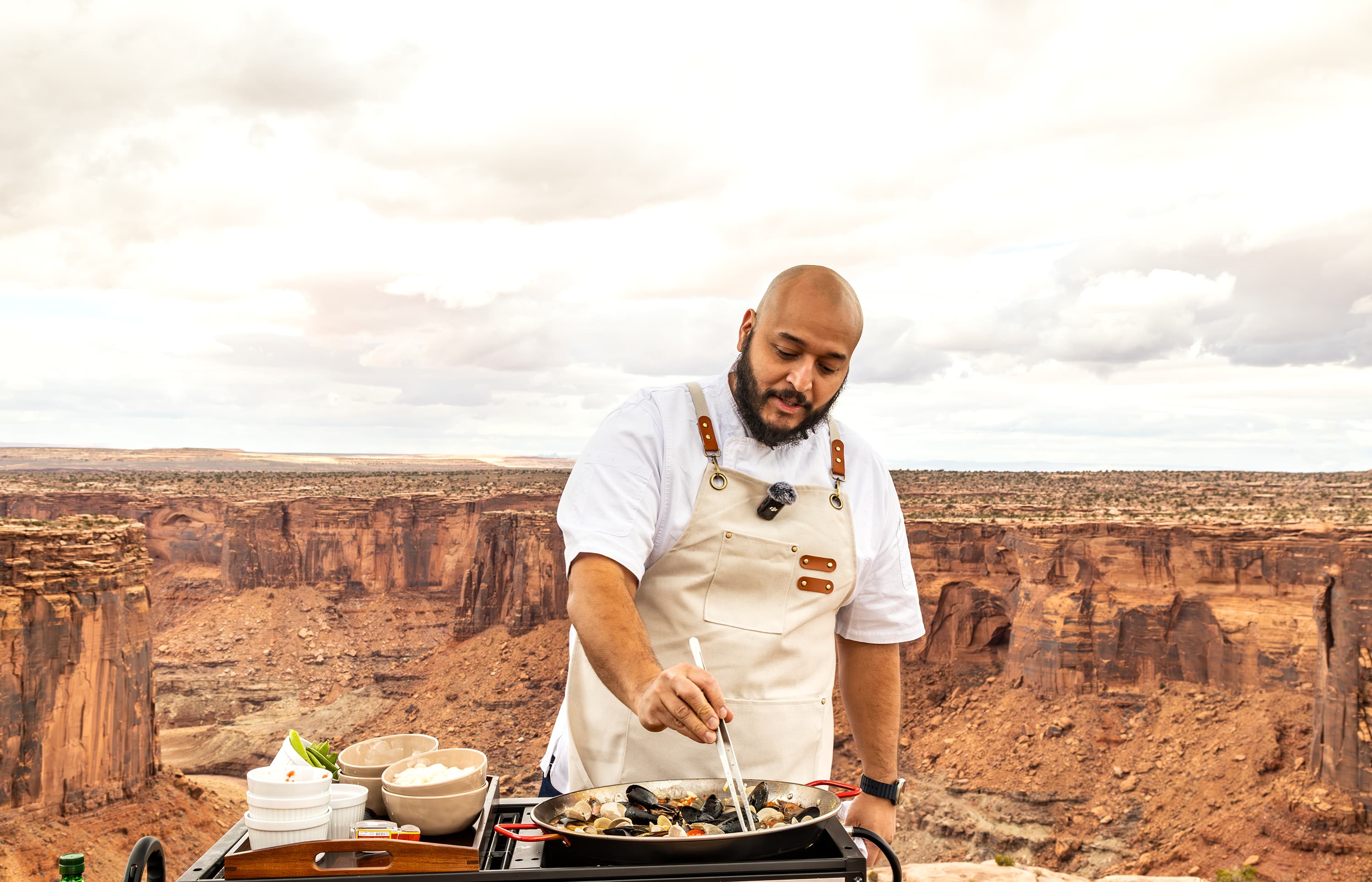 Guests enjoying a Chef Velez experience